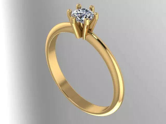 Peg Head Reverse Tapered Engagement Ring 3D print model_0