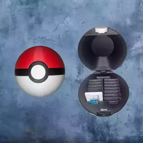 Pokeball Nintendo Switch Game Holder 3D print model