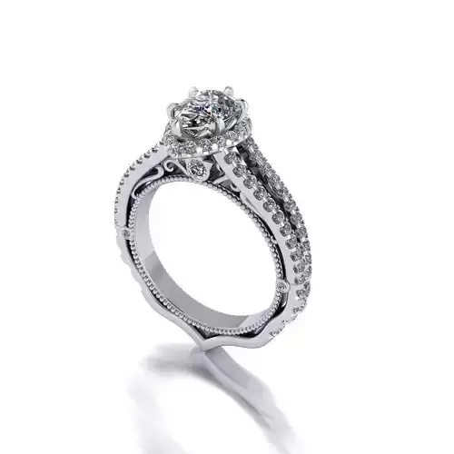 Women Diamond Fashionable Ring R158 3D print model