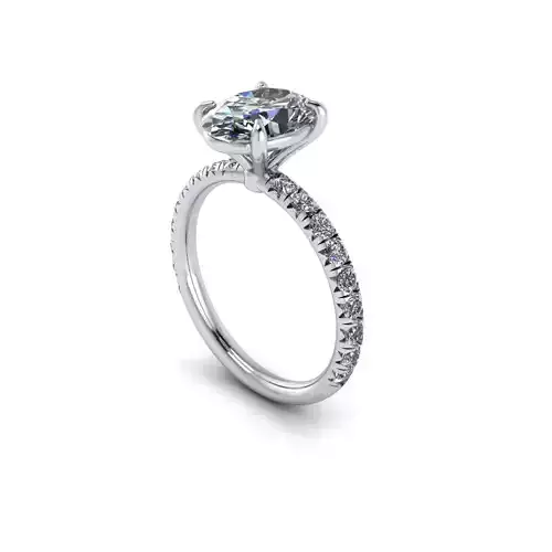 Solitaire Diamond Women Engagement Ring R133