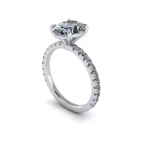 Solitaire Women Diamond Fashionable Ring R4 3D print model