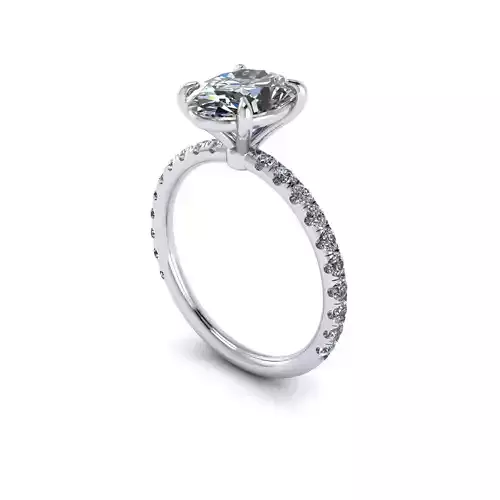 Diamond Engagement Ring R6 3D print model