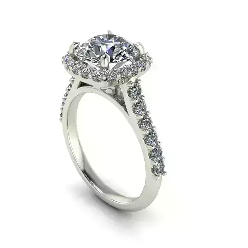 Side-stone Women Diamond Engagement Ring R149