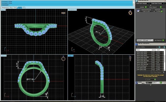 Creative Diamond Ring R1 3D print model