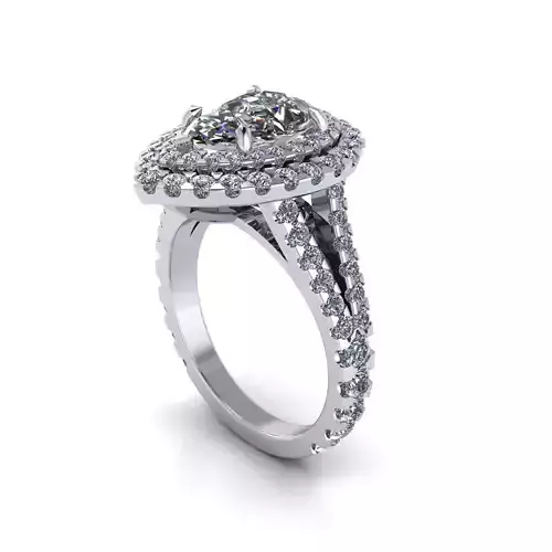 Women Fashionable Diamond Ring R125 3D print model
