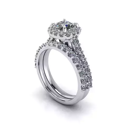 Matching Women Diamond Engagement Rings R15