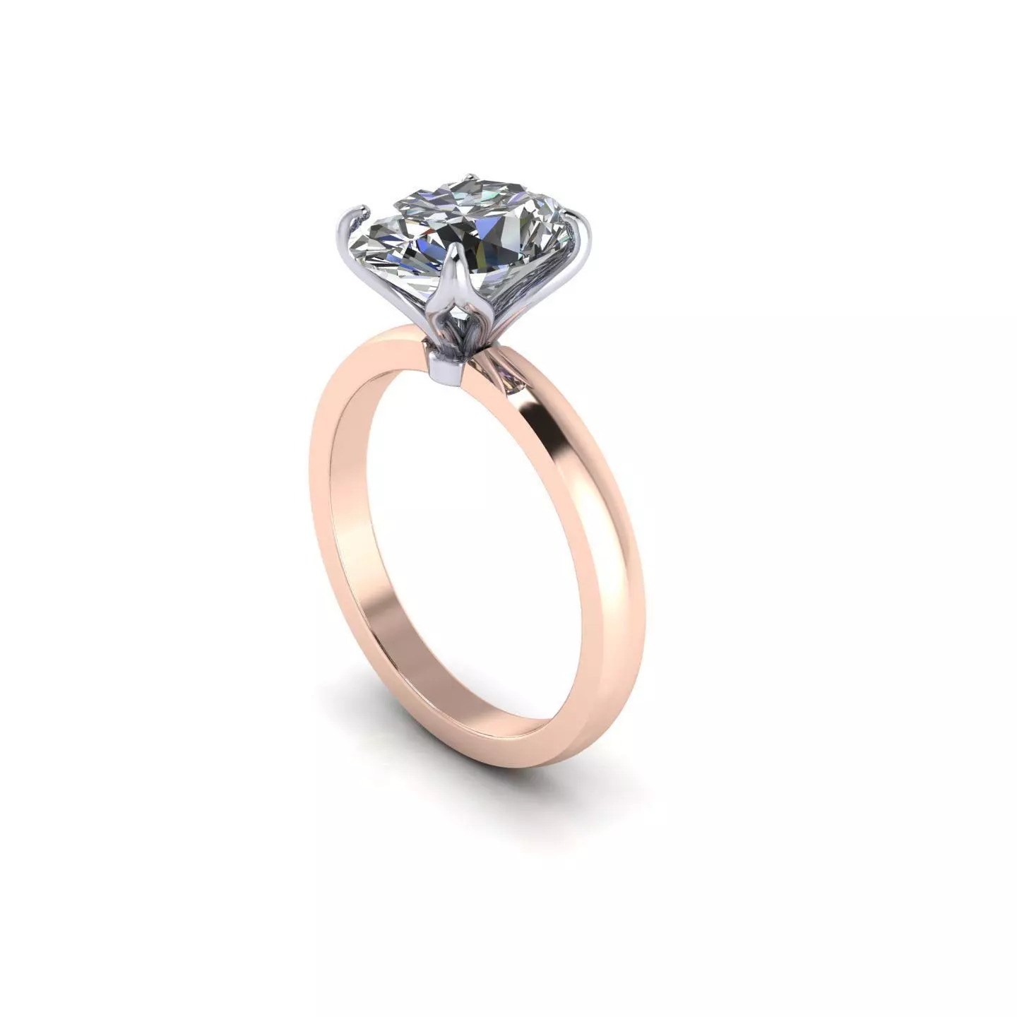 Solitaire Women Diamond Ring R129 3D print model