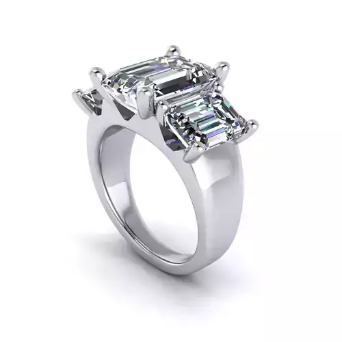 Three-stone Diamond Women Fashion Ring R119