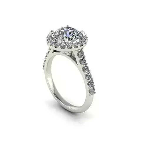 Side-stone Diamond Women Wedding Ring R113