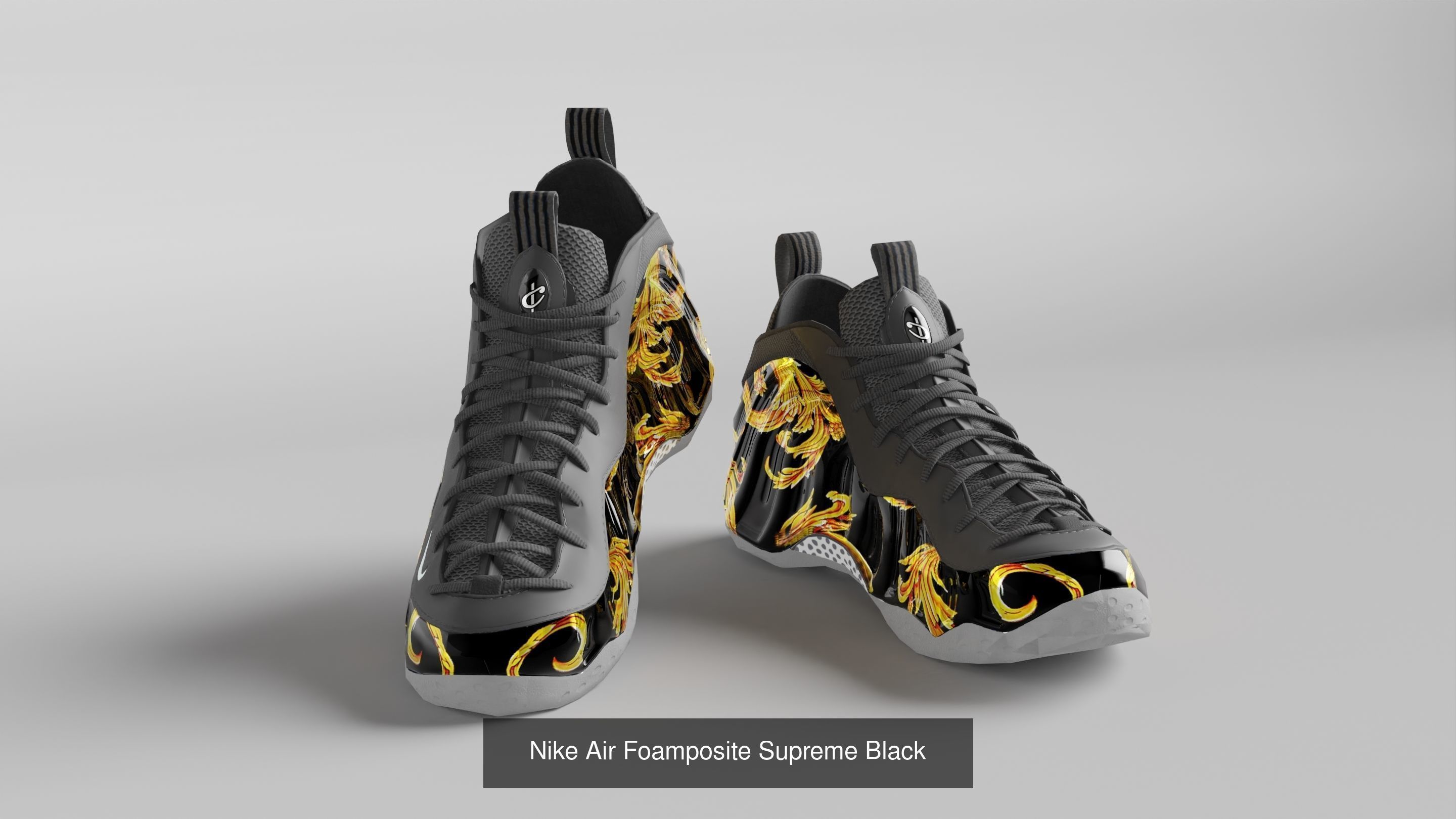 Nike Air Foamposite 3 Shoes Pack 3D Model Collection_5