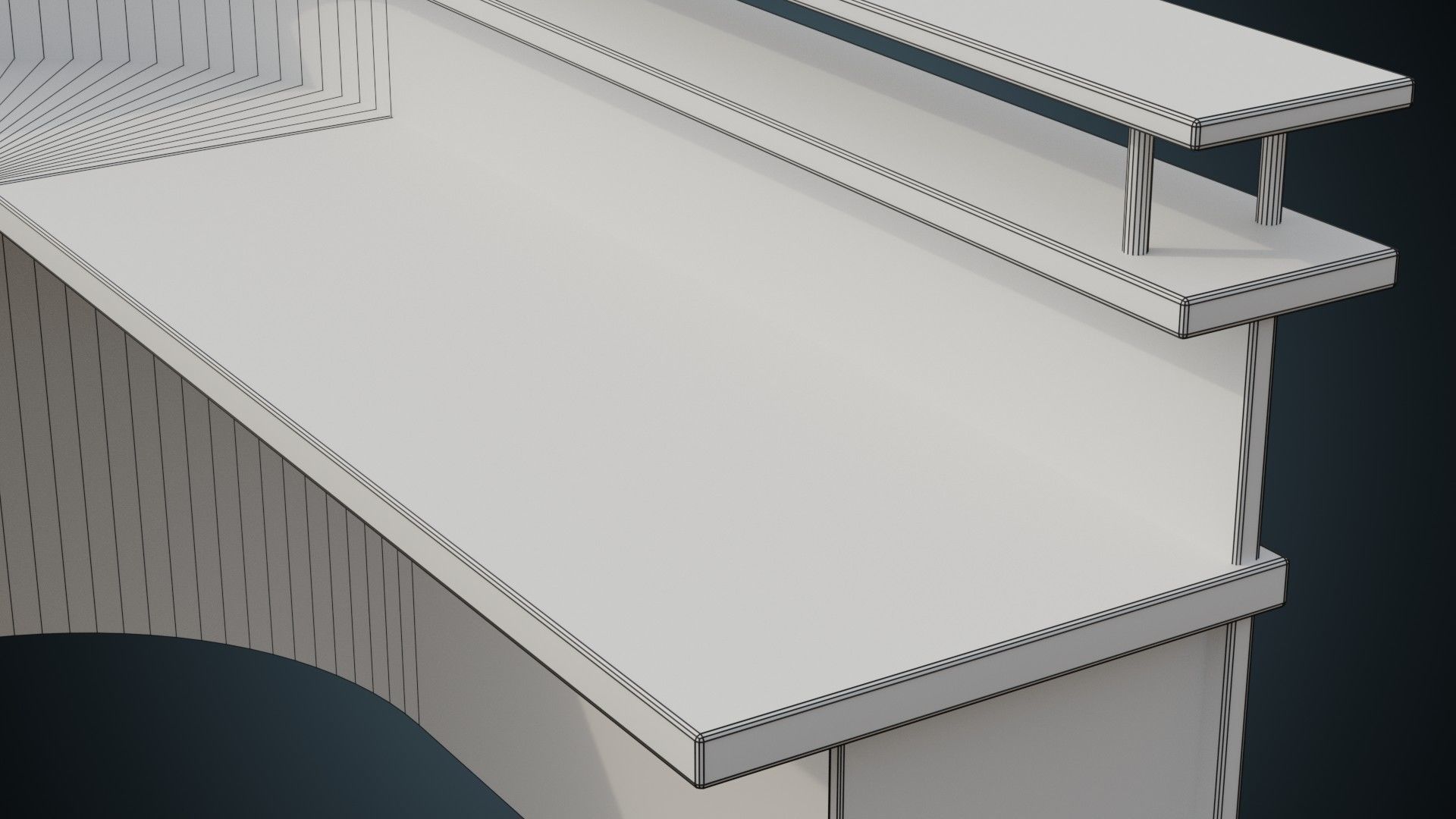 Reception Desk 2B Low-poly 3D model_9