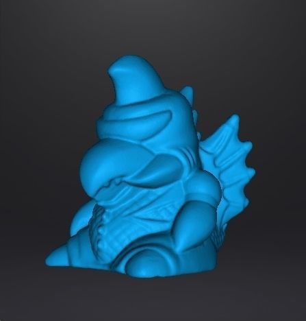 SD HEISEI GIGAN 1992 PVC VINTAGE FIGURE 15 INCH SUPER DEFORMED 3D print model_8