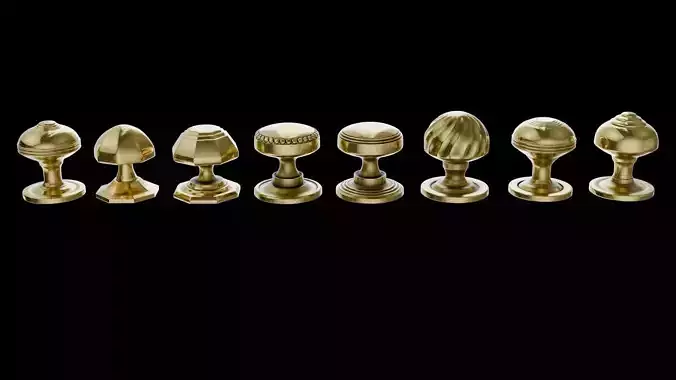 8 Golden door handles