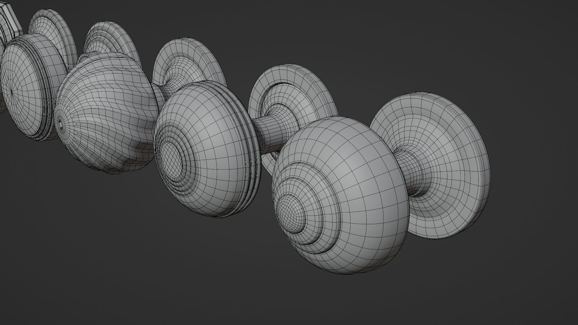 8 Golden door handles 3D model_12