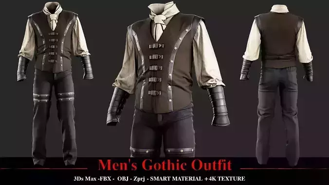 Mens Gothic Outfit 004