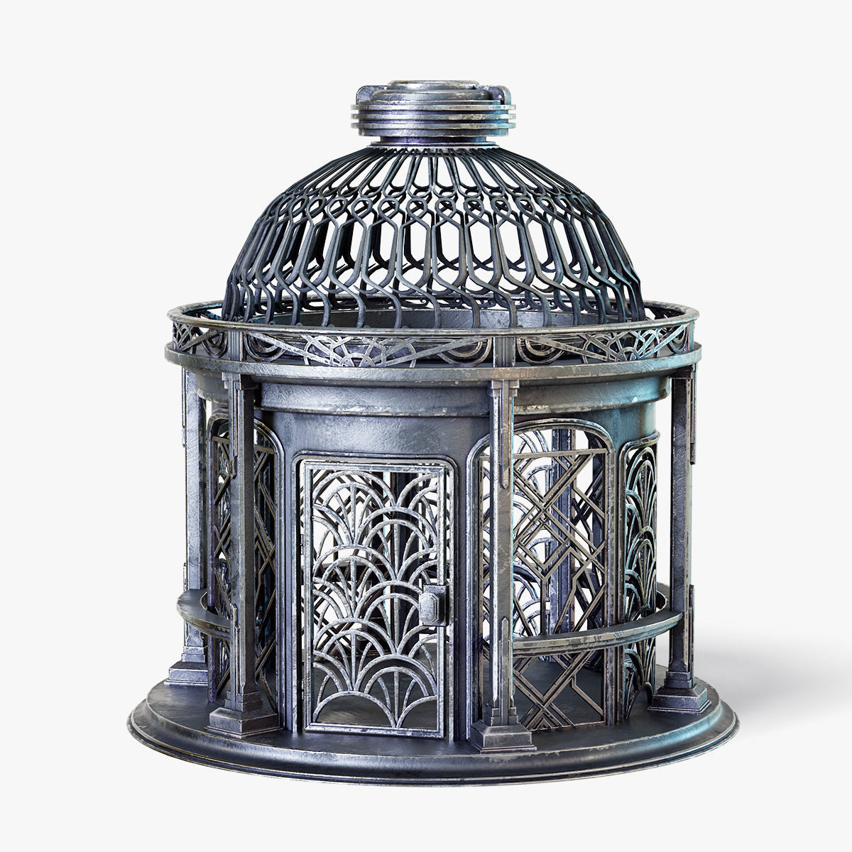 Birdcage Art Deco Low-poly 3D model_9