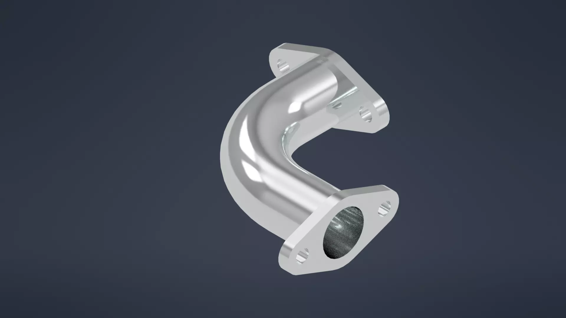 Flanged 90 Degree Elbow Free 3D model_0