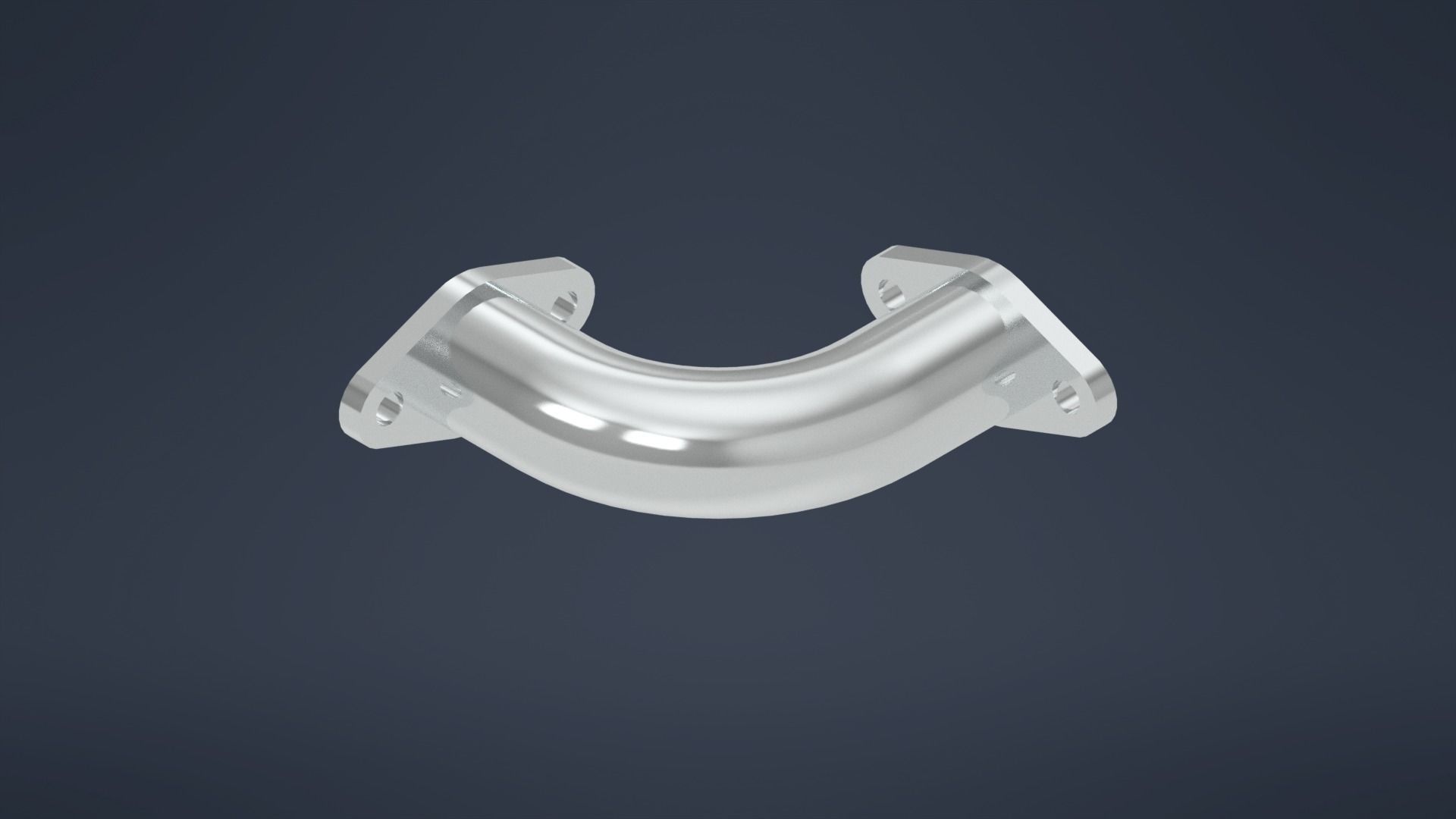 Flanged 90 Degree Elbow Free 3D model_1