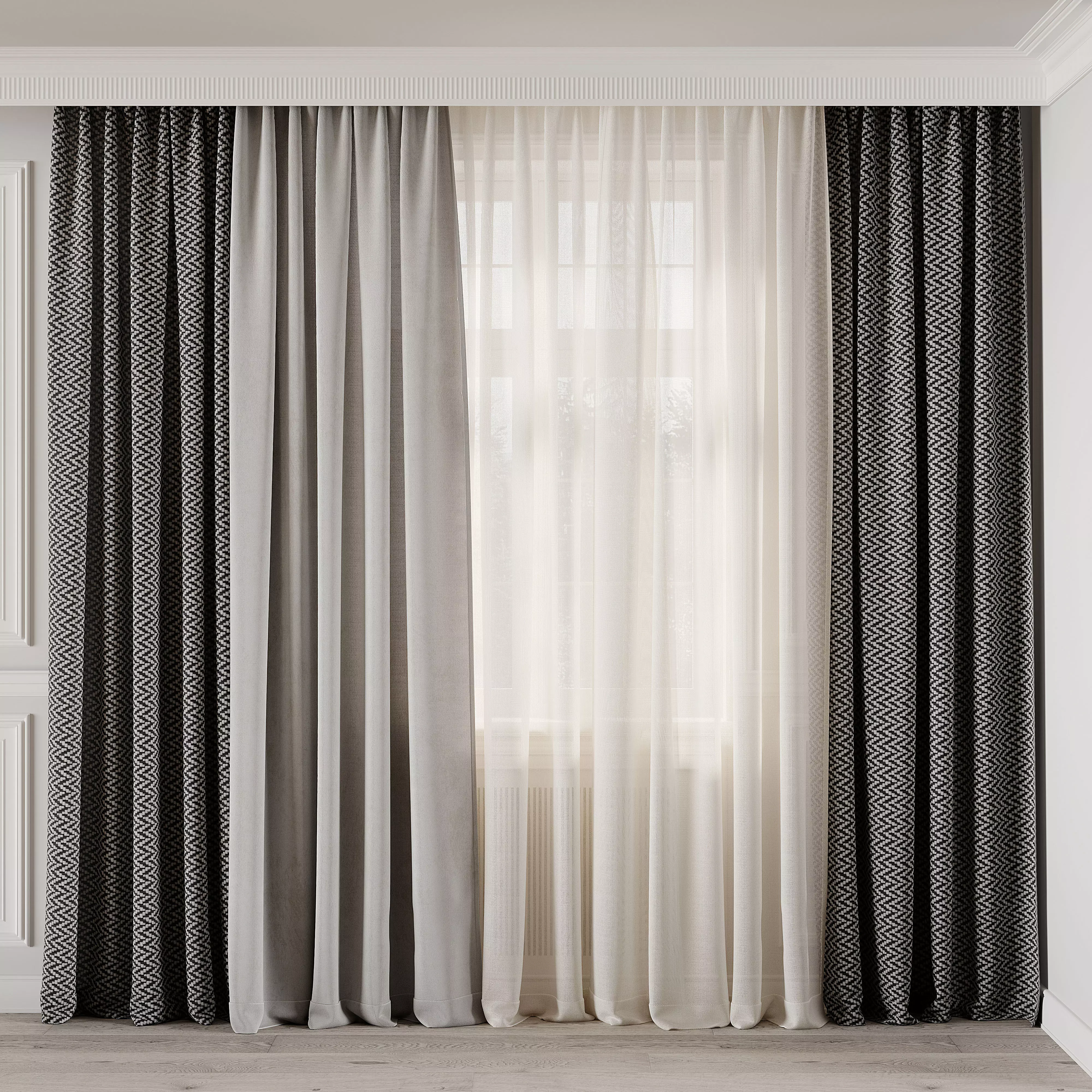 CURTAINS 561C 3 IN 1 3D model