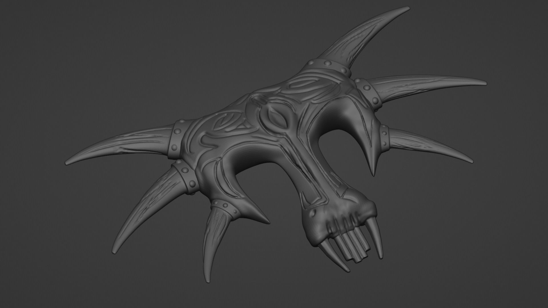Gothic sleeper medalion  3D print model_2