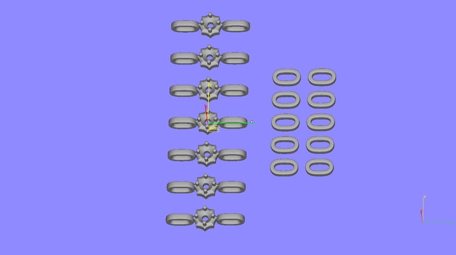 Round Diamond Link Chain Bracelet 3D print model_23