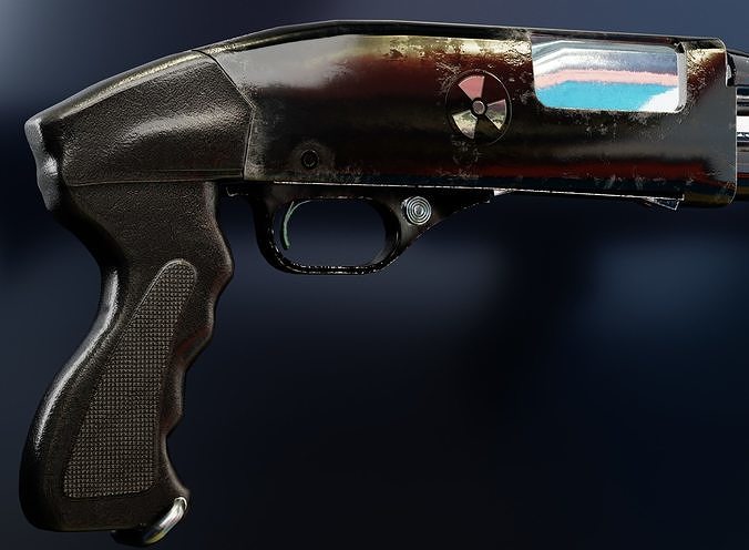 Nuke Shotgun Low-poly 3D model