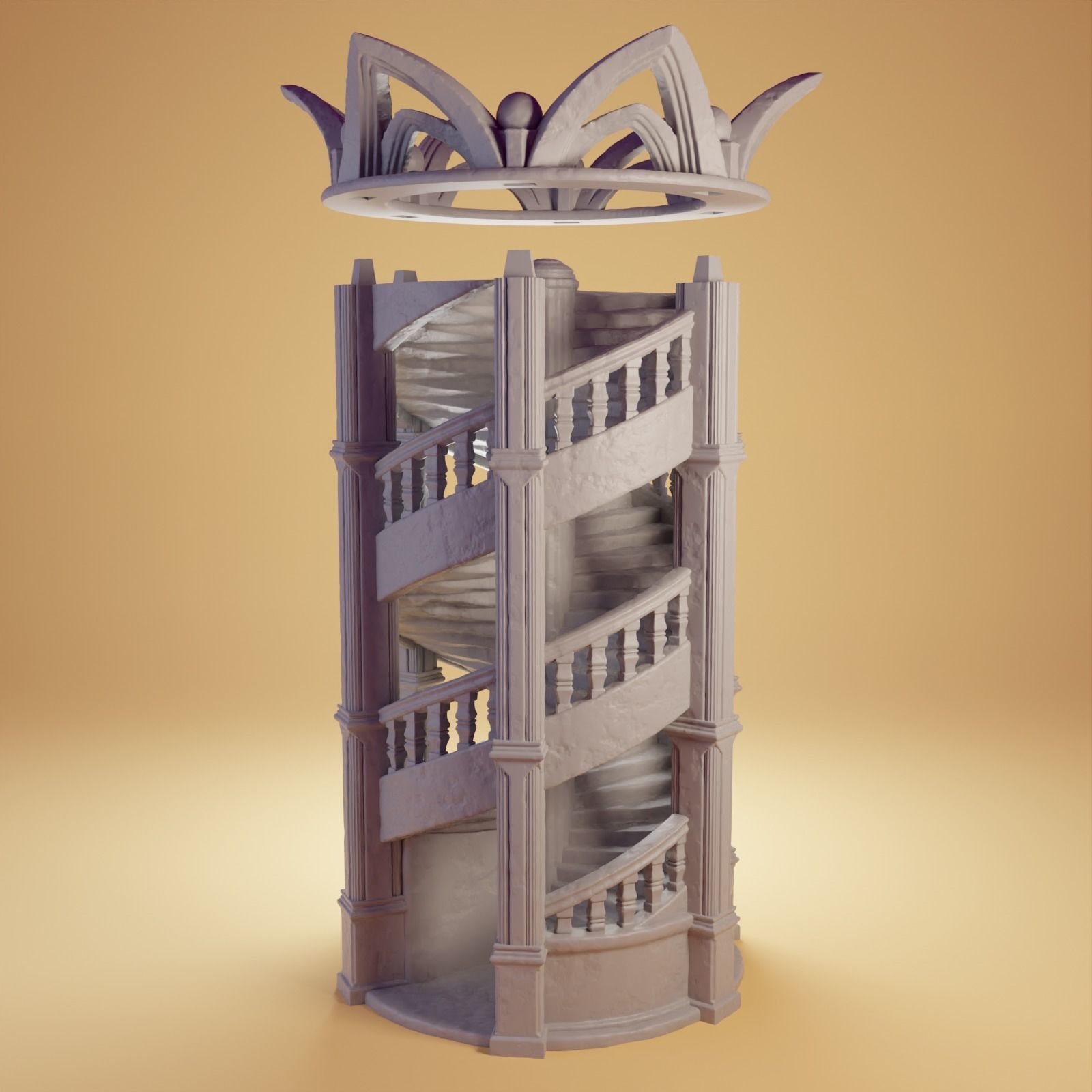 Dice tower-Double Revolution 3D print model_2