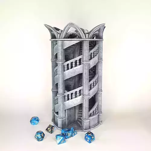 Dice tower-Double Revolution 3D print model