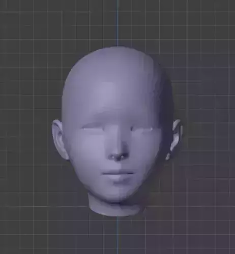 low poly head