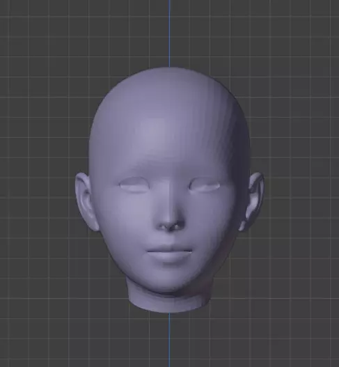 low poly head Free 3D model_0