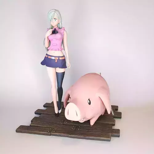 Elizabeth and Hawk-Seven Deadly Sins