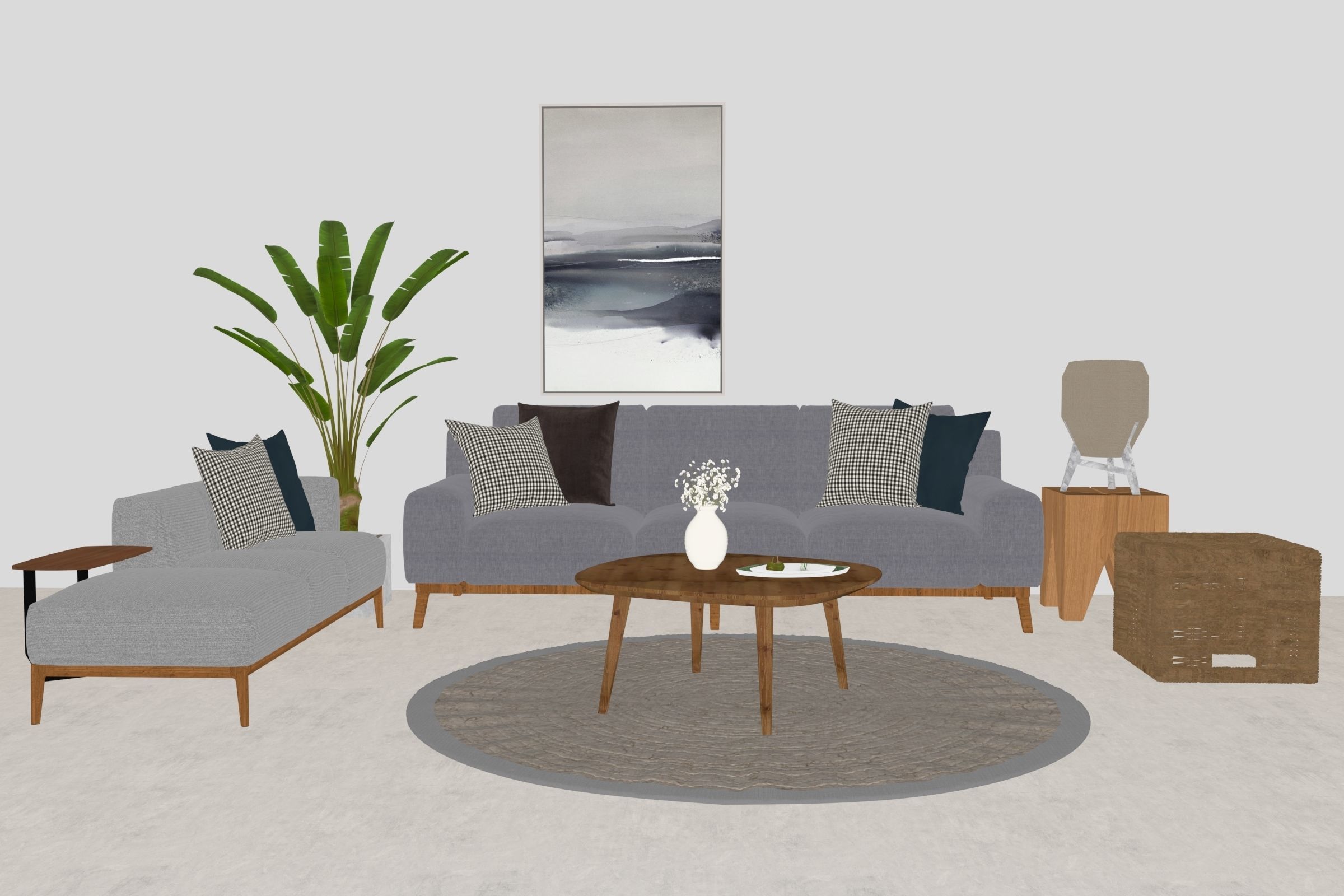 SET Sofa-High poly 3D model 3D model_5