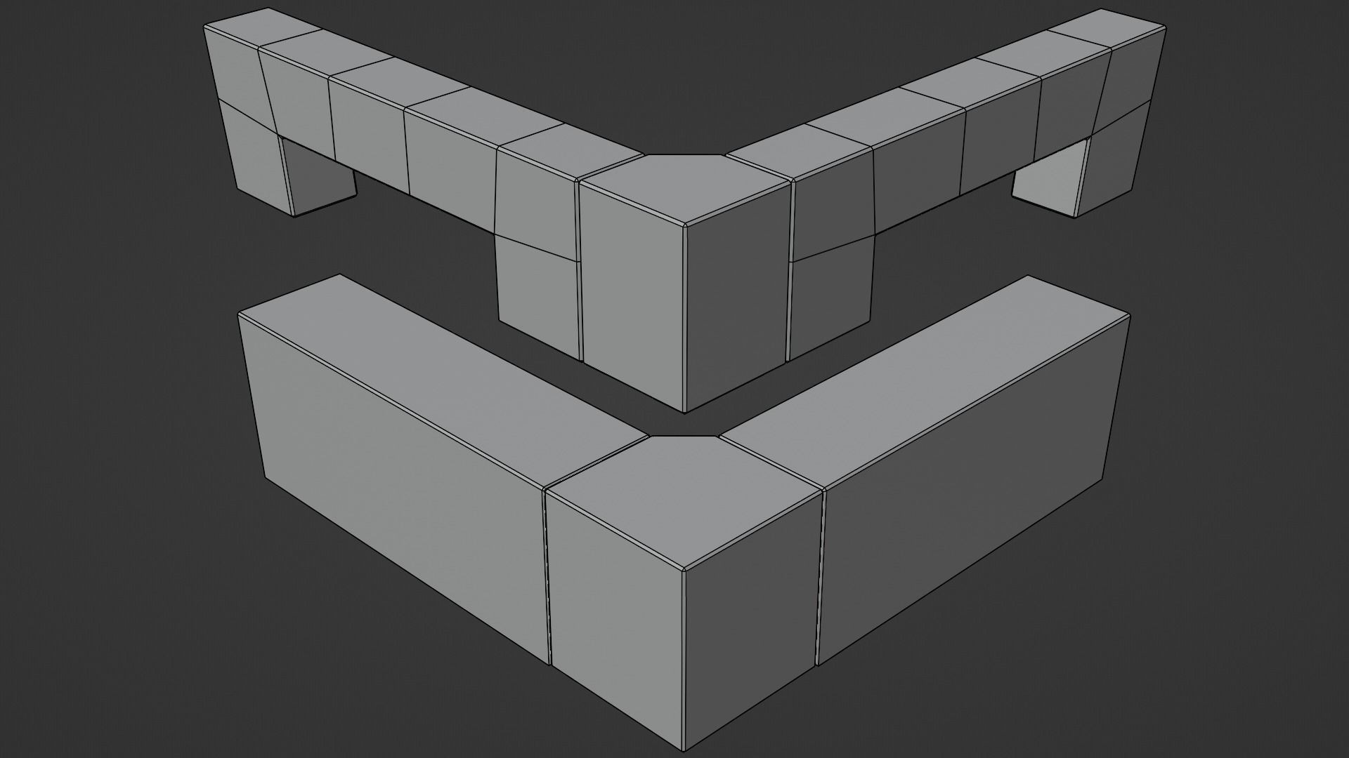 Lowpoly Stylized Wooden Cupboards Low-poly 3D model_10