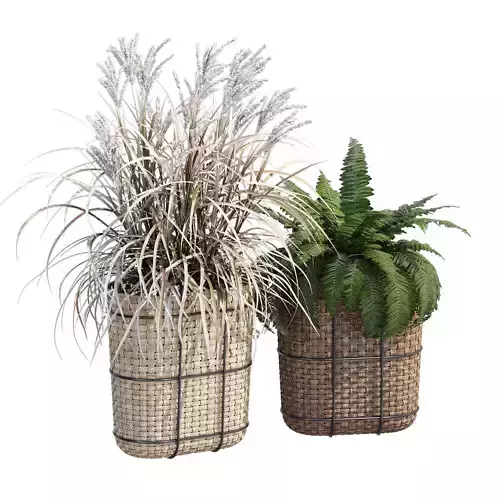 Braided storage basket 3D model