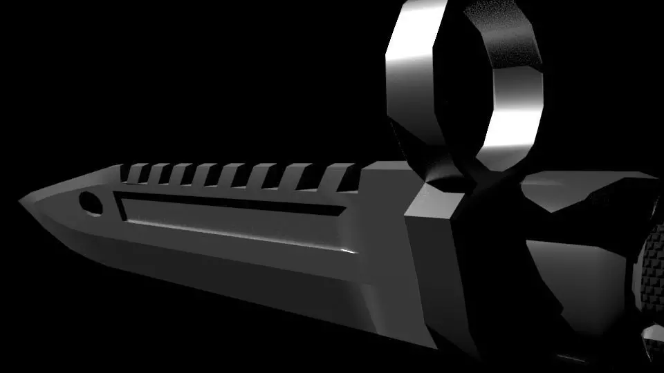 M9 Knife Model Free low-poly 3D model