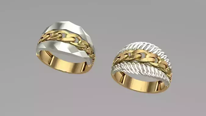 semiCartier ring 3D print model