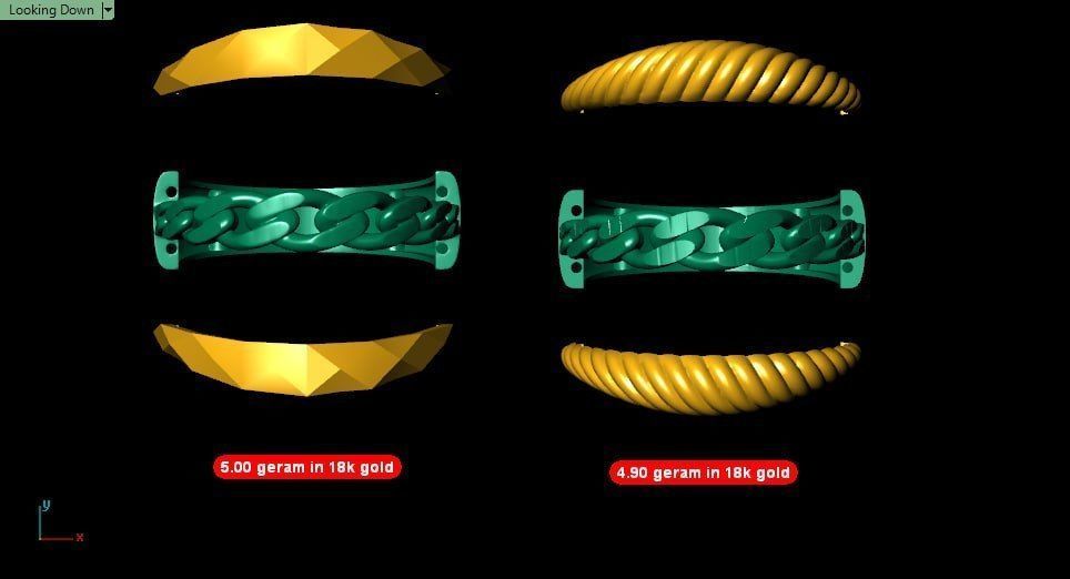 semiCartier ring 3D print model_7