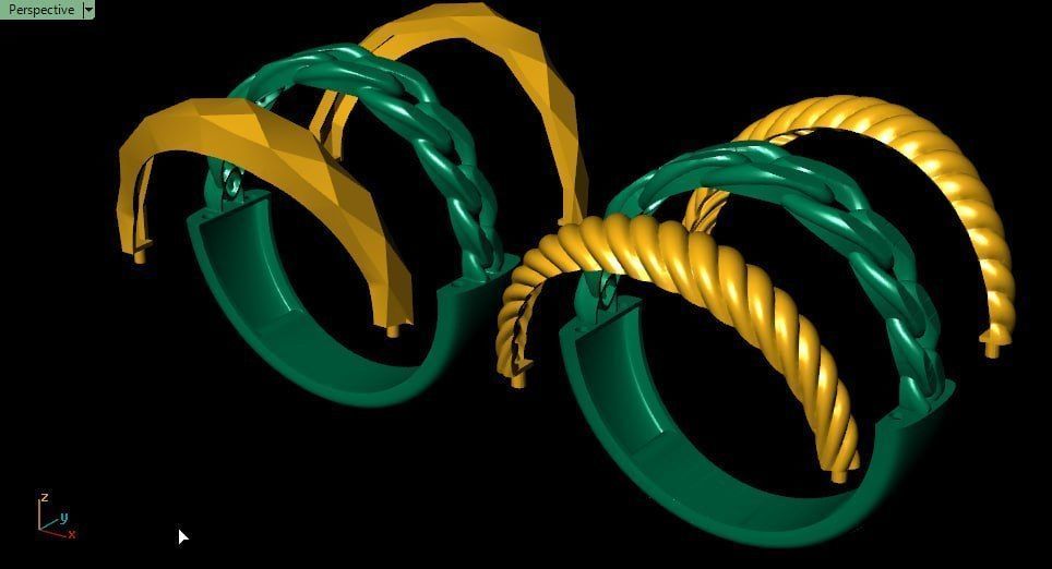 semiCartier ring 3D print model_6