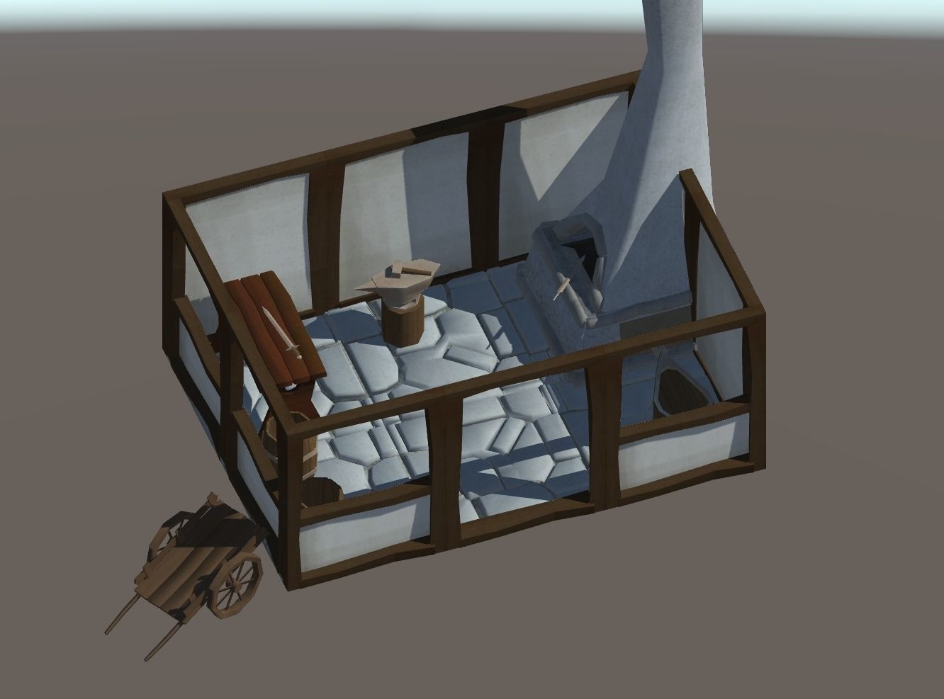 Low Poly Top down Village Constructor Free low-poly 3D model_4