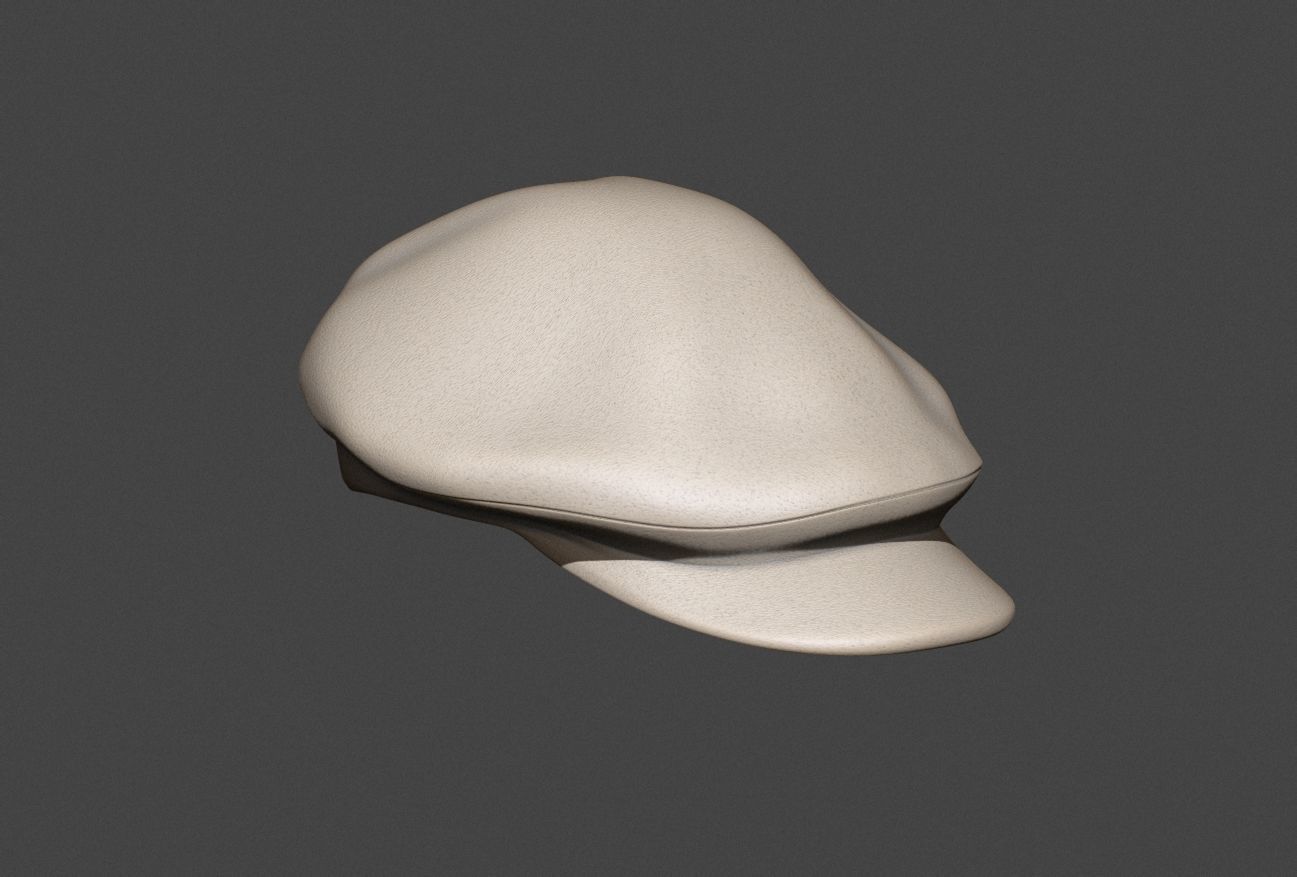 Oversized newsboy cap 3D print model_1