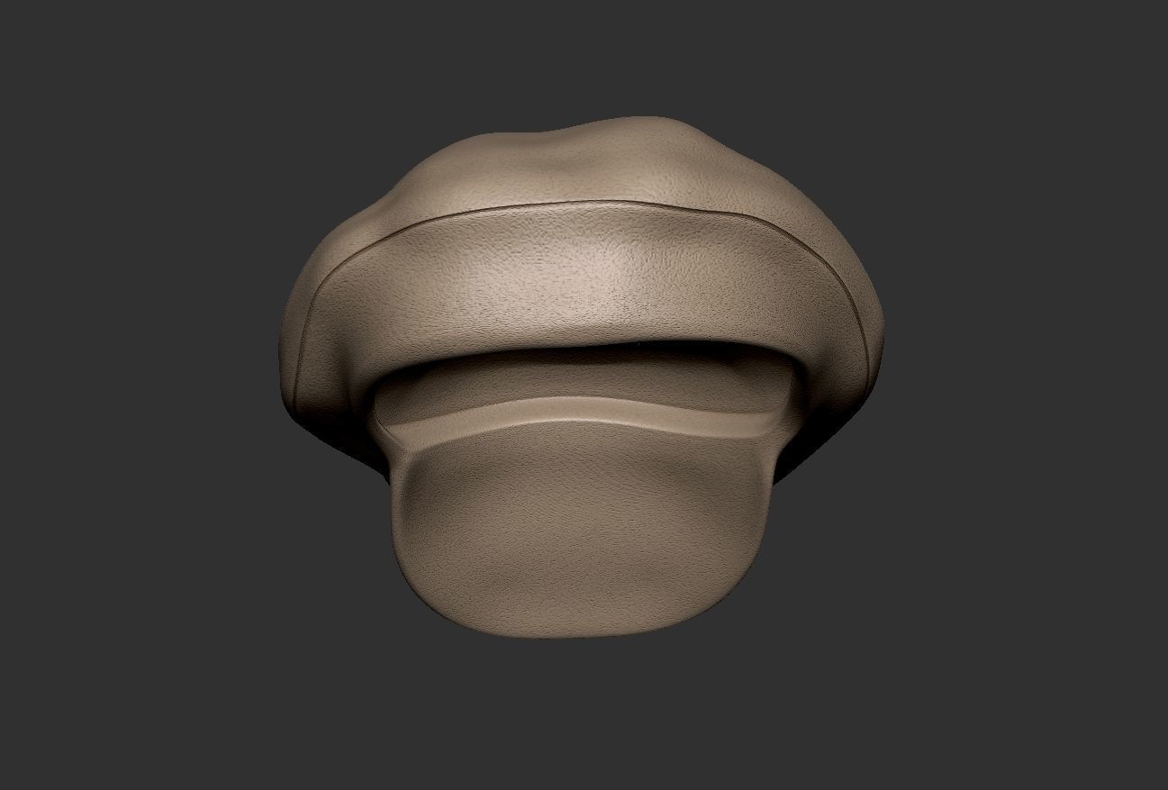 Oversized newsboy cap 3D print model_5