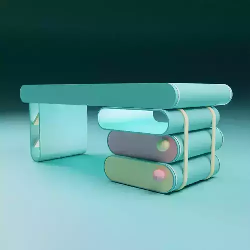 Stylized Writting Table 3D model