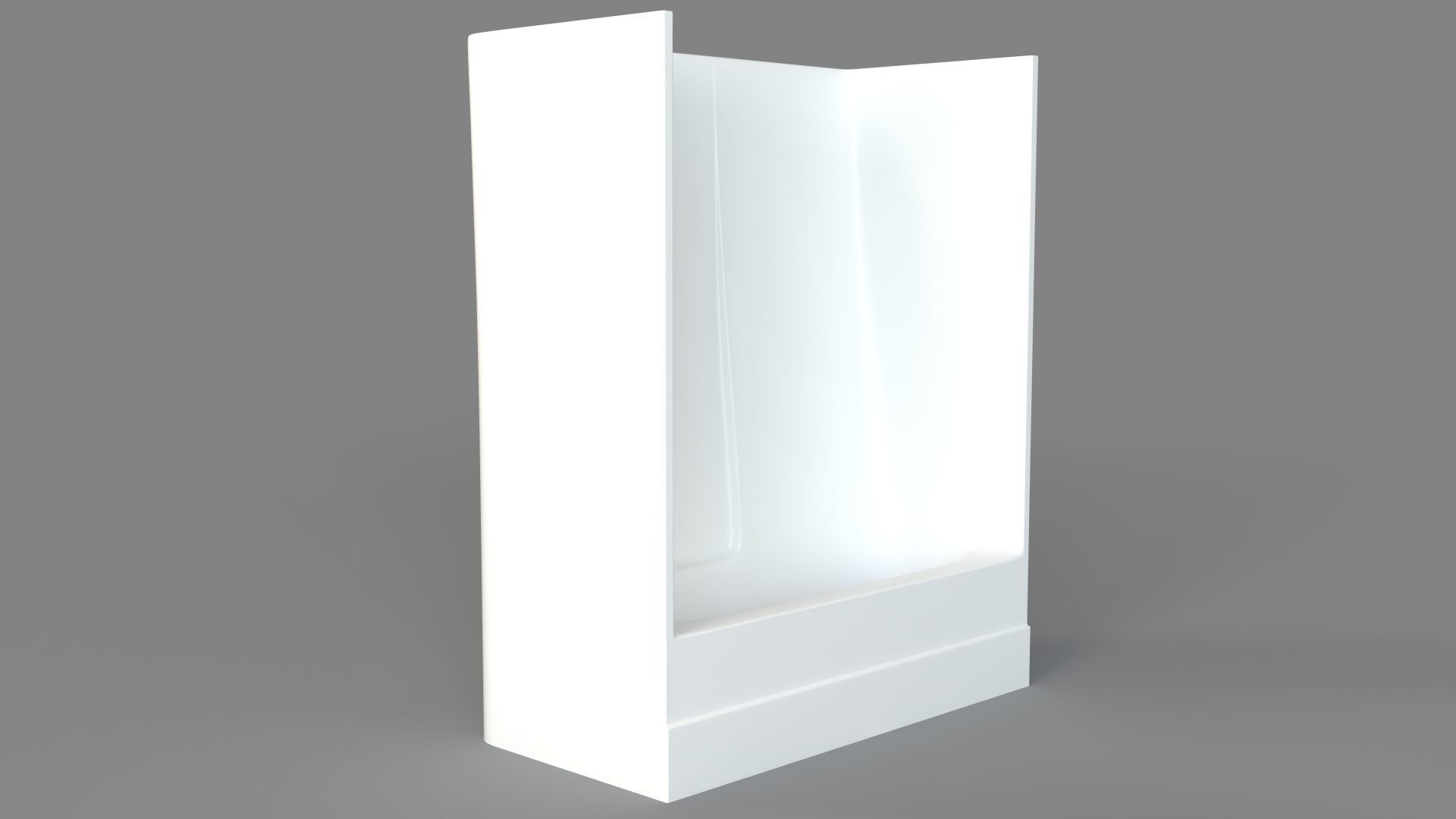 TSEA62 AcrylX Alcove Left-Hand Drain One-Piece Tub Shower 3D model_2