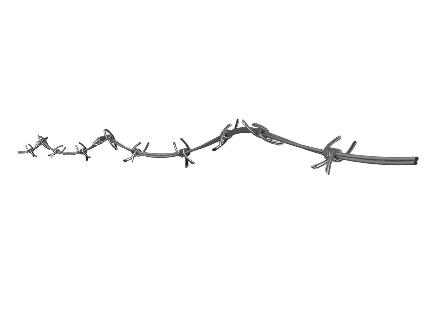 Barbed Wire 3D model_4