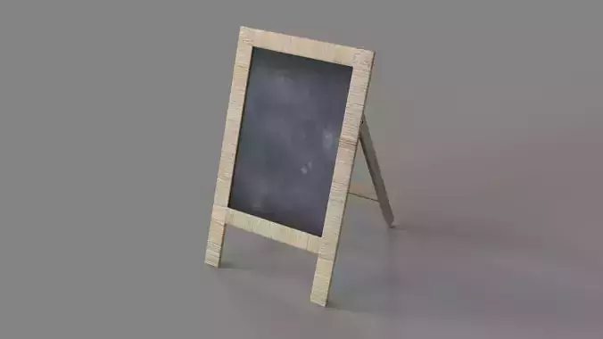 Wrapped Rattan and Wood Chalkboard Easel