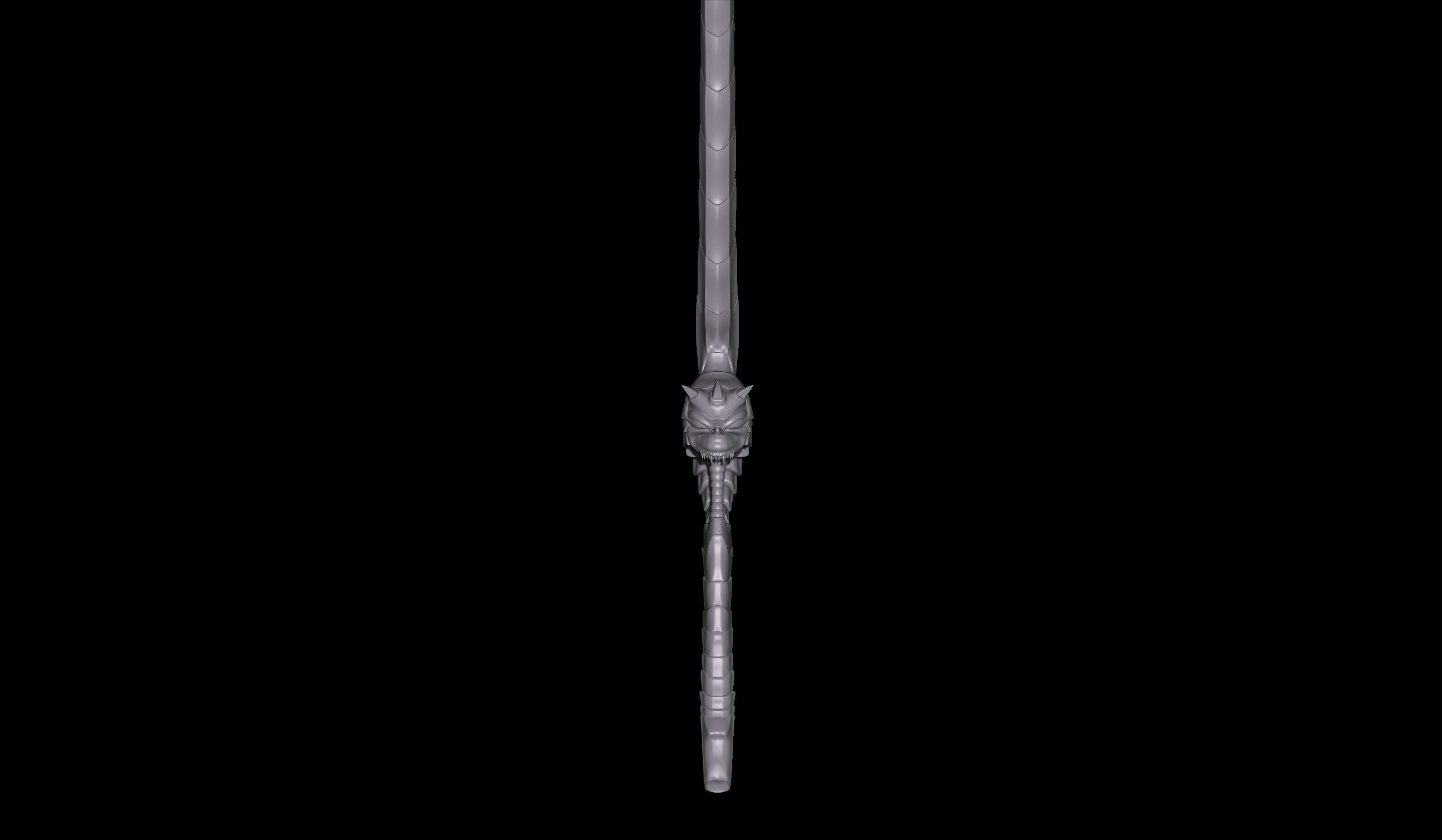 Monster Hunter Sword Cosplay - Gore Magala Longsword STL 3D print model_3