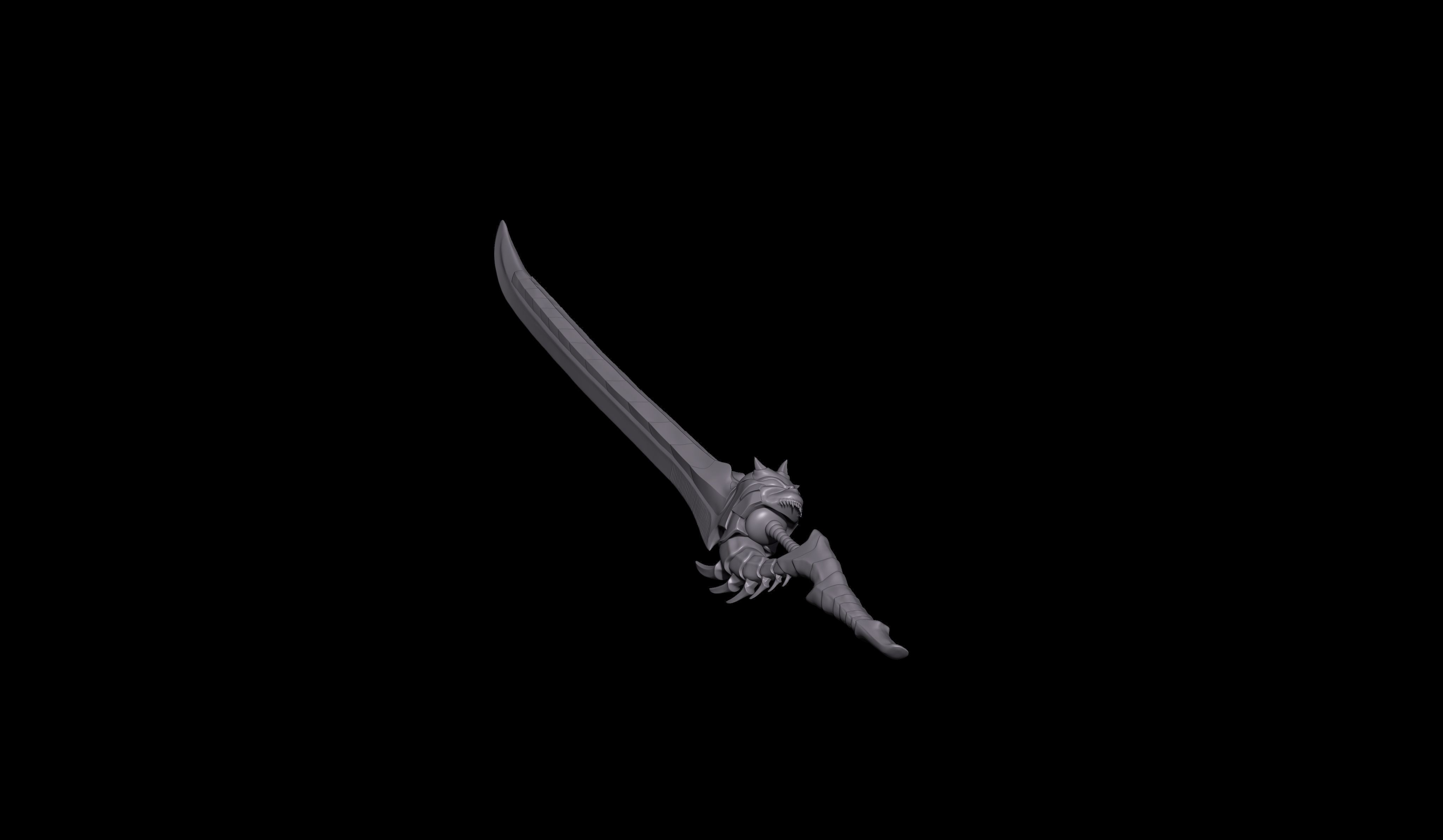 Monster Hunter Sword Cosplay - Gore Magala Longsword STL 3D print model_6