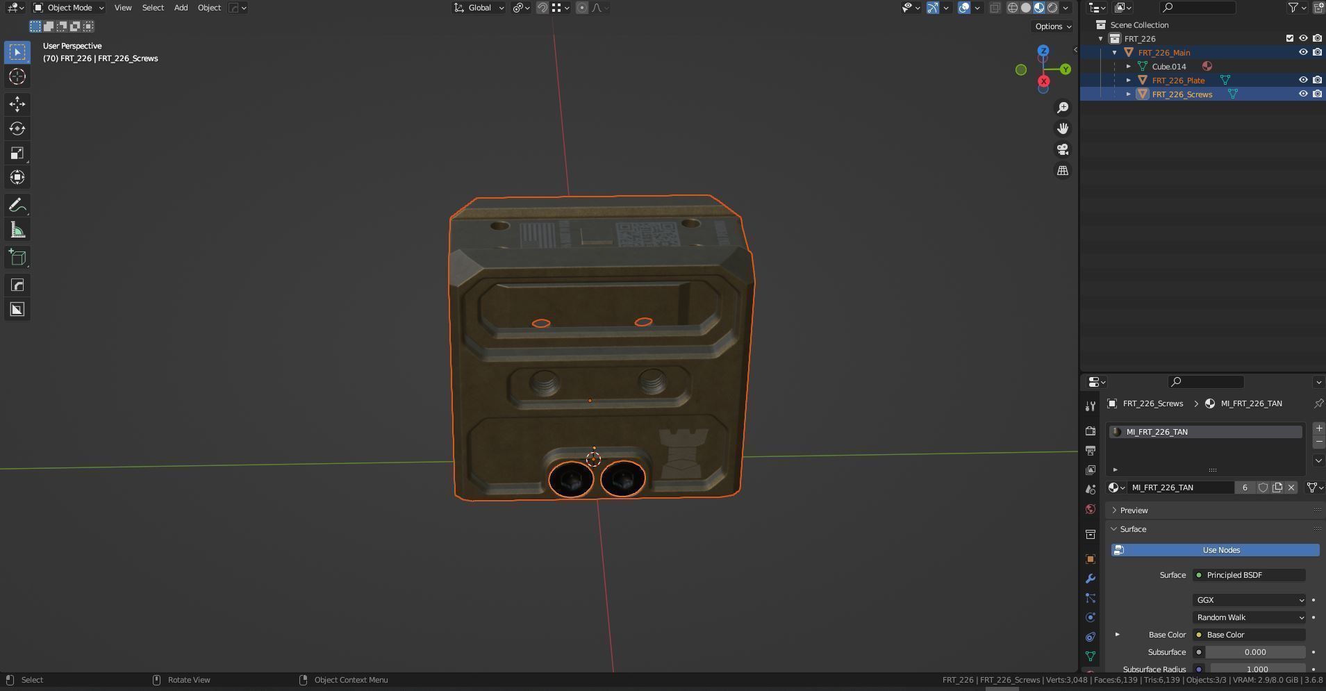 FRT 226 OPTIC MOUNT Low-poly 3D model_14