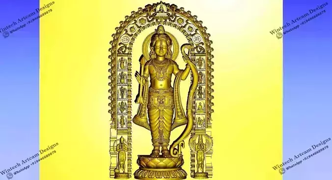 Ramlalla A 3D Artcam CNC Design Masterpiece 3D print model