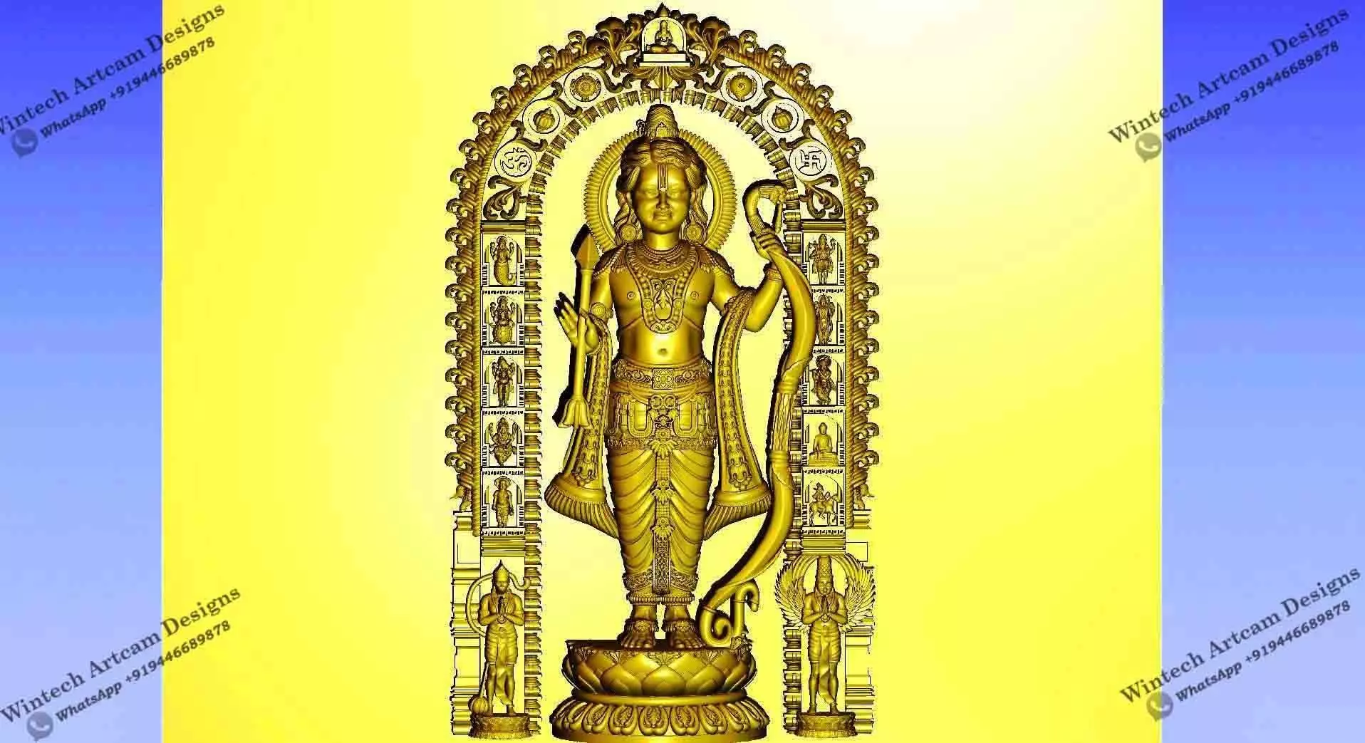 Ramlalla A 3D Artcam CNC Design Masterpiece 3D print model_0